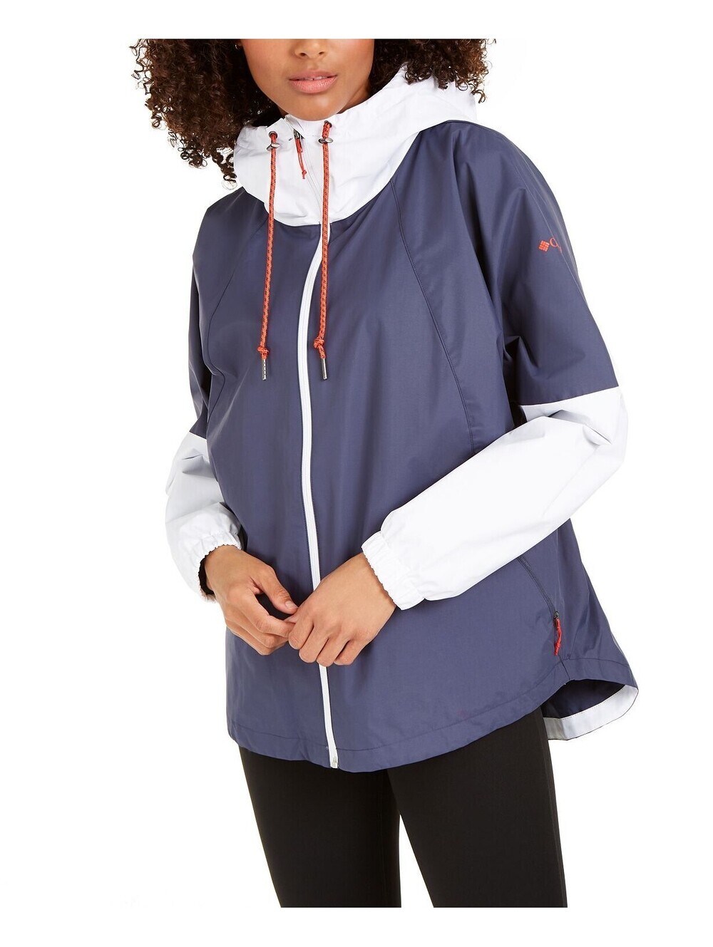 Columbia Womens Park Hooded Colorblocked Jacket Size XL